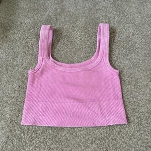 Pink seamless tank top